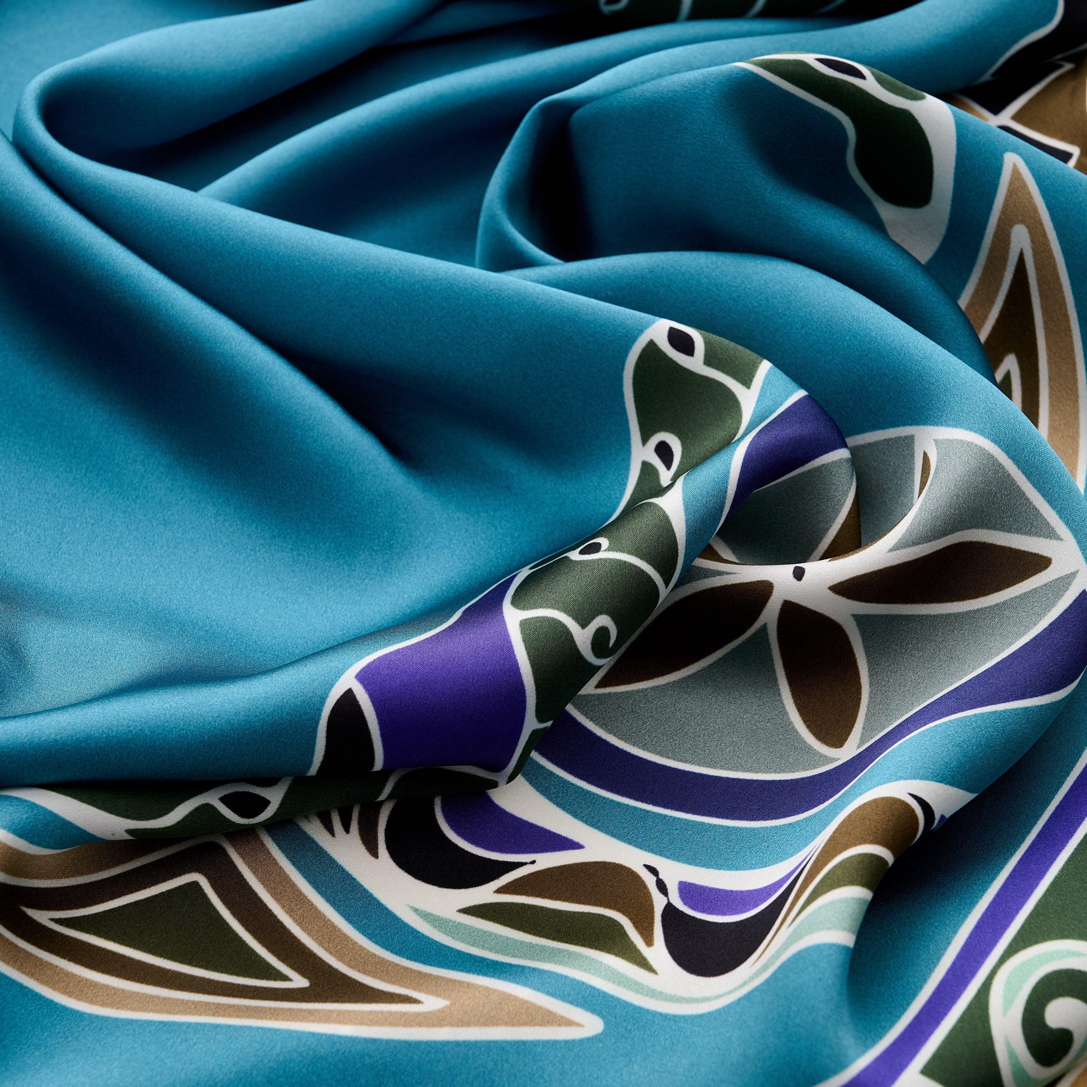 Zeugma Turquoise Silk Scarf