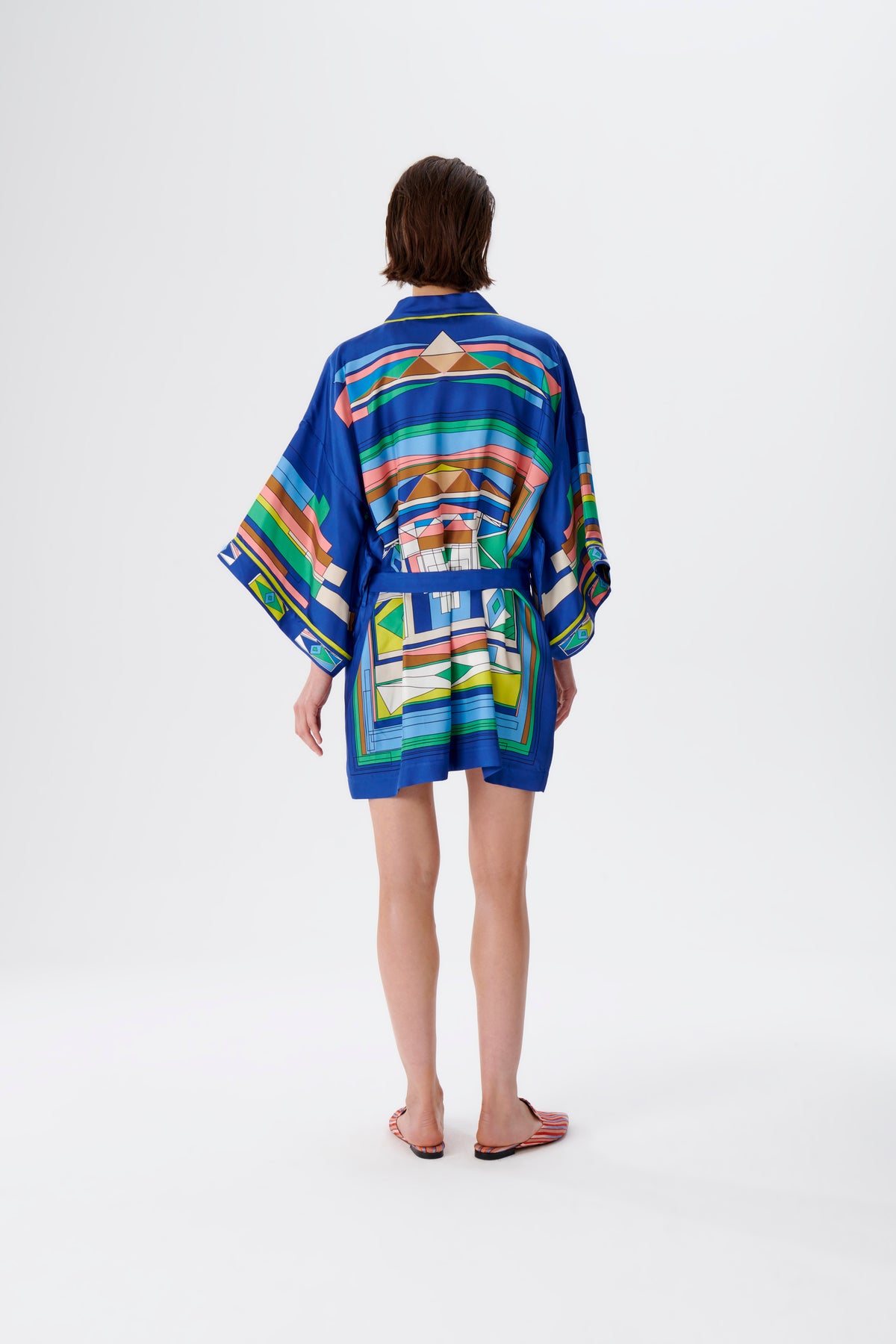 Zeugma Kaleydoskopik Kısa İpek Kimono