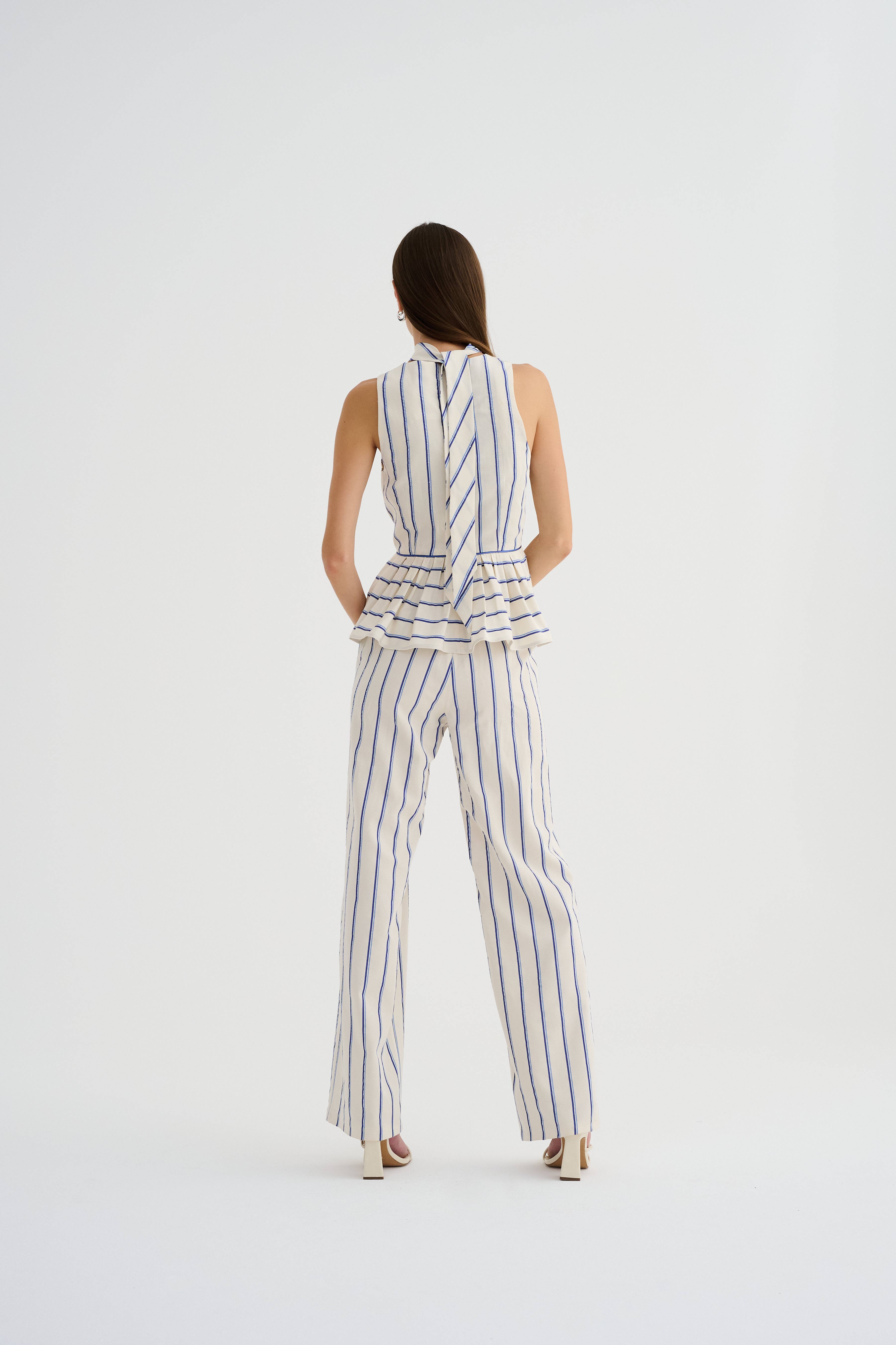 Rahat Kesim Çizgili Kutnu Pijama Pantolon