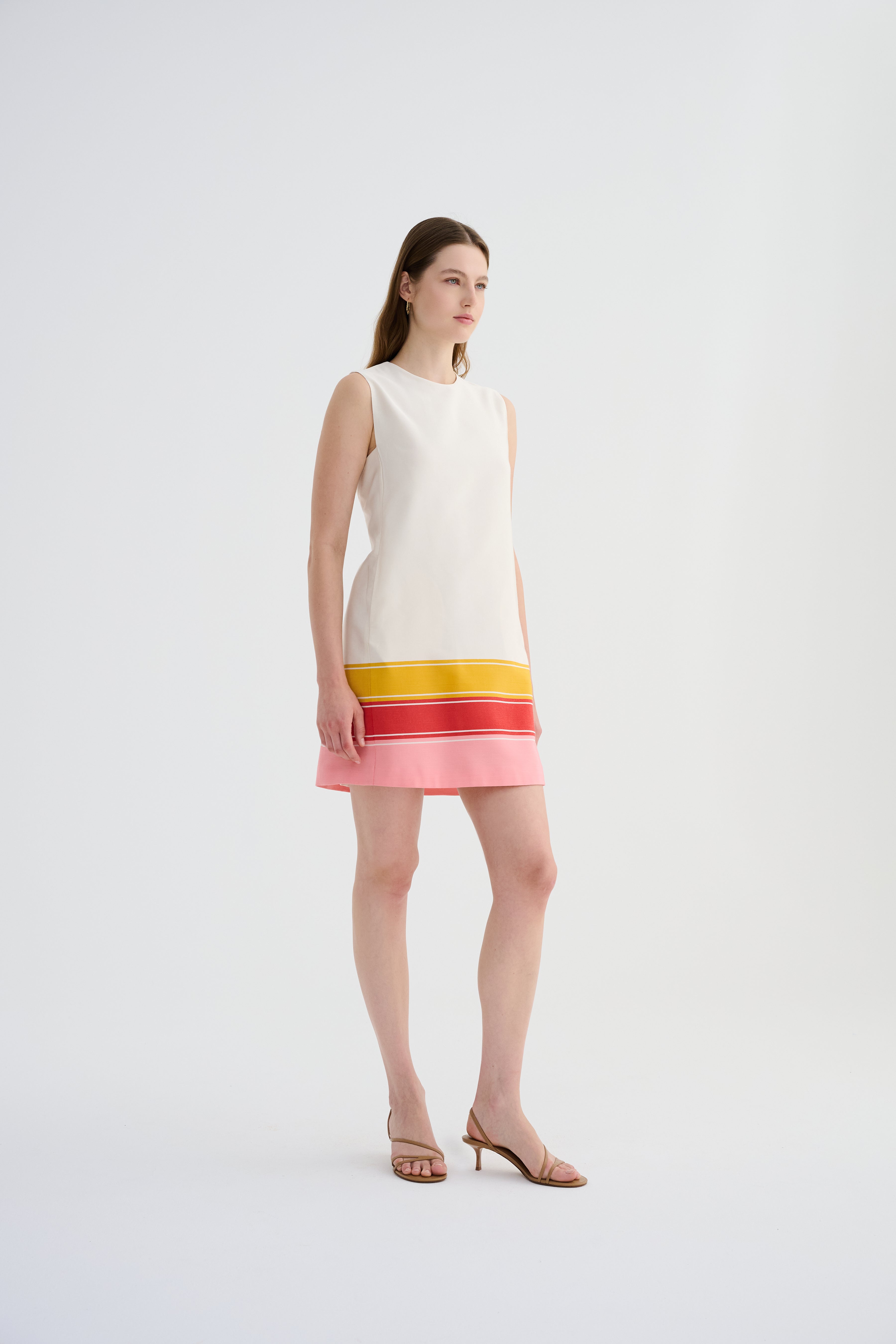 Kare Form Kutnu Mini Elbise