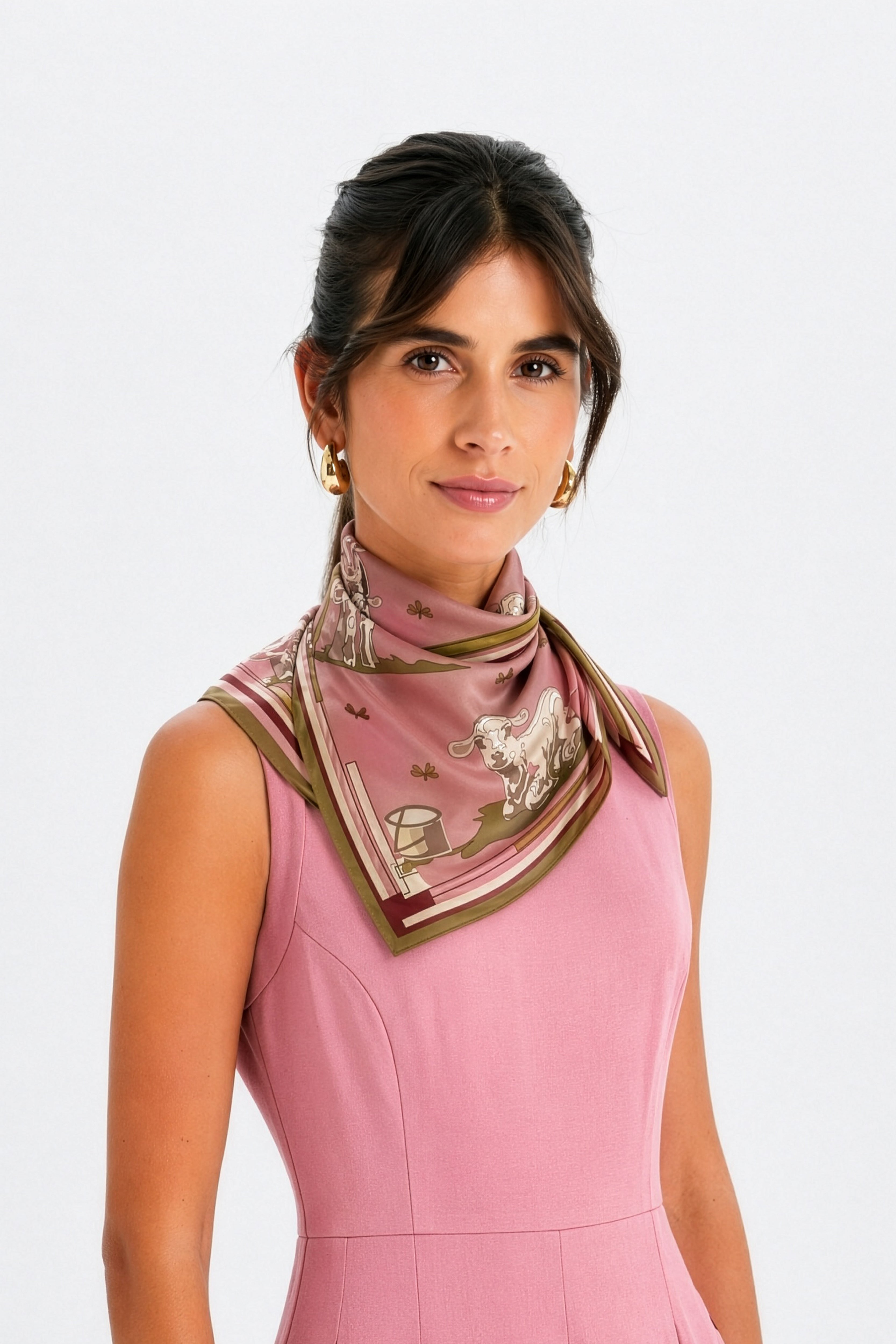 Annesinin Kuzusu Pembe İpek Fular