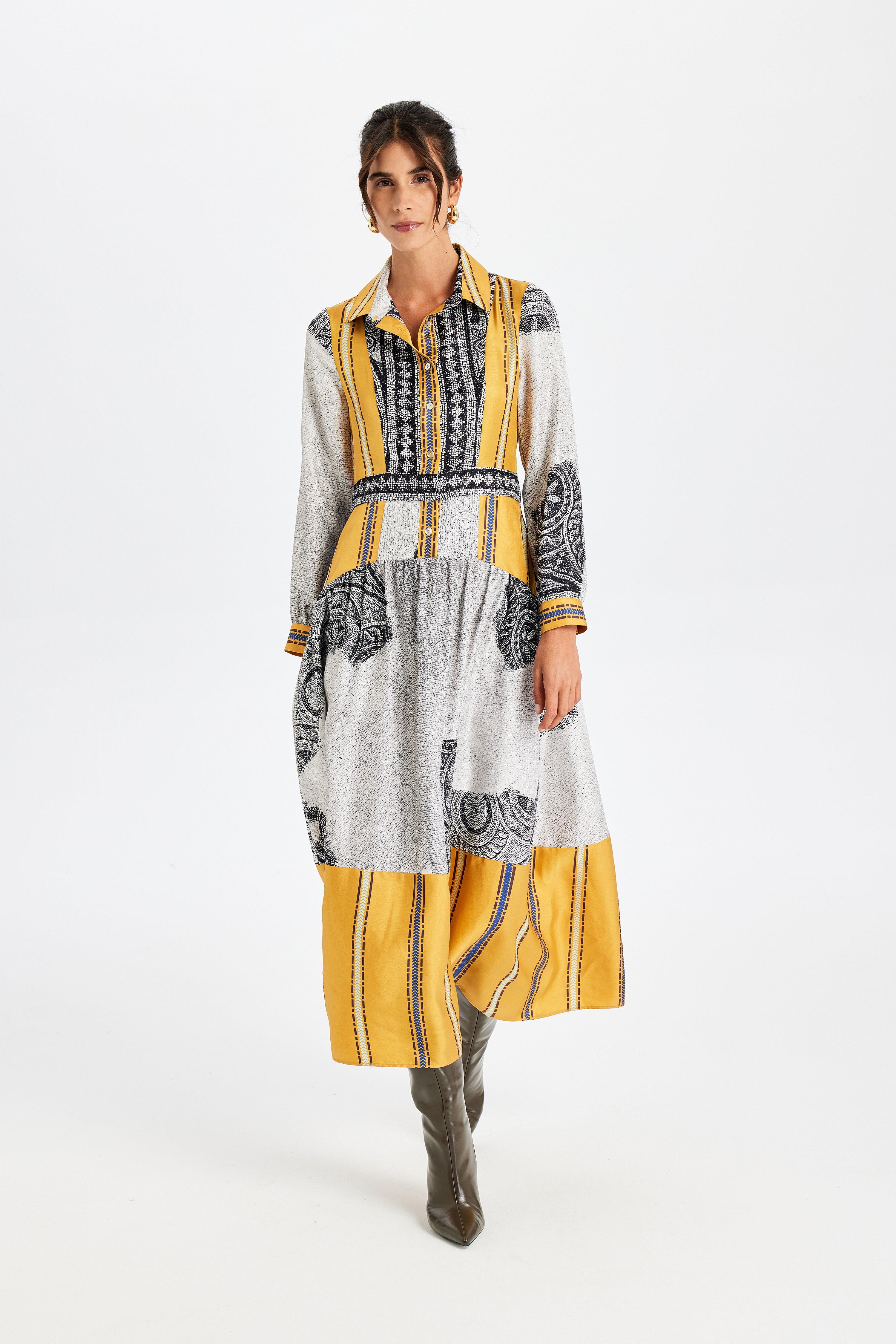 Zeugma İpek Uzun Çan Elbise