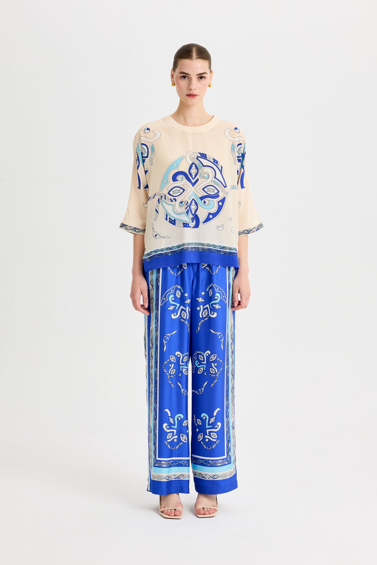 Blue Zeugma Silk Blouse