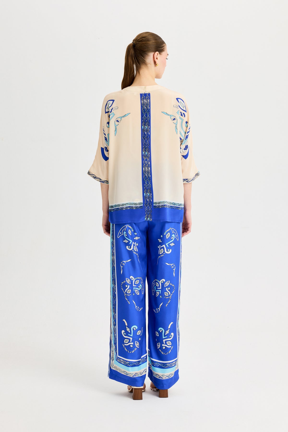 Blue Zeugma Silk Blouse