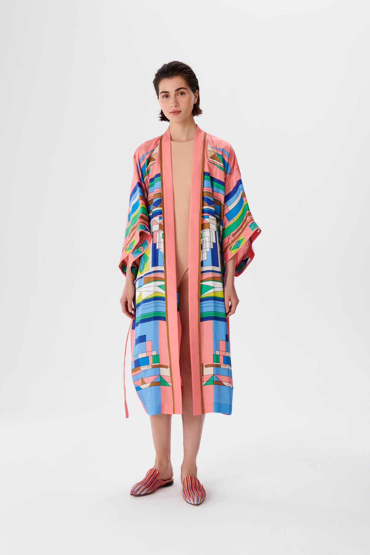 Zeugma Kaleydoskopik Uzun İpek Kimono