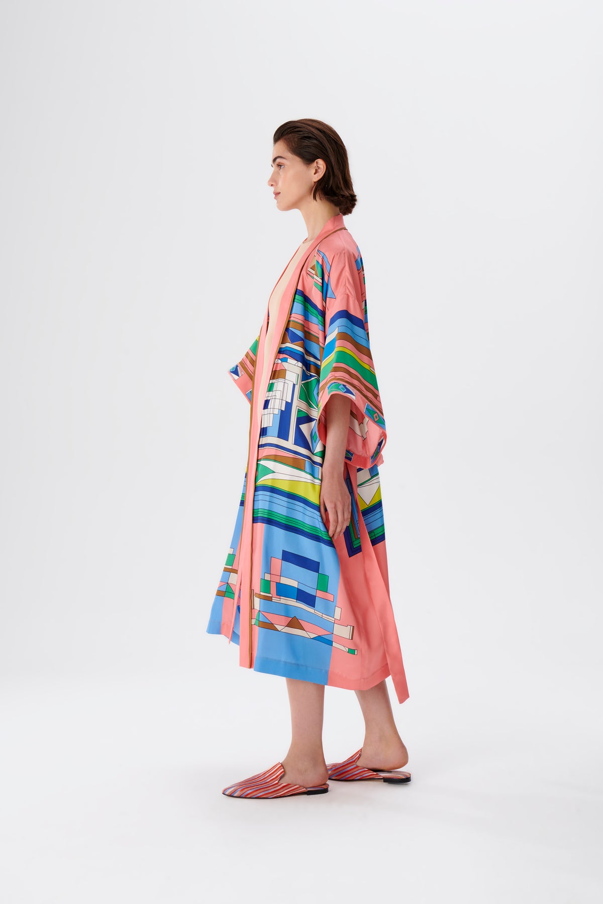 Zeugma Kaleydoskopik Uzun İpek Kimono