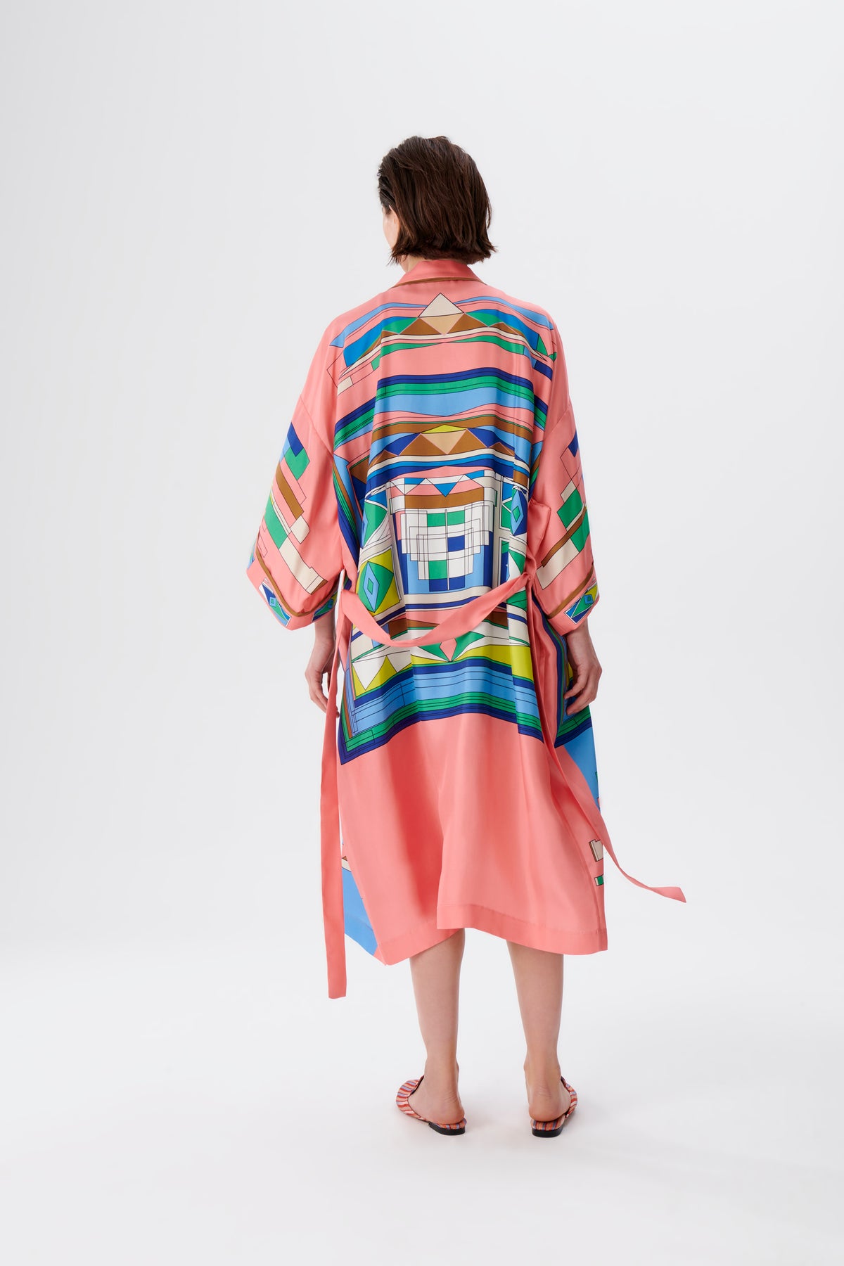 Zeugma Kaleydoskopik Uzun İpek Kimono