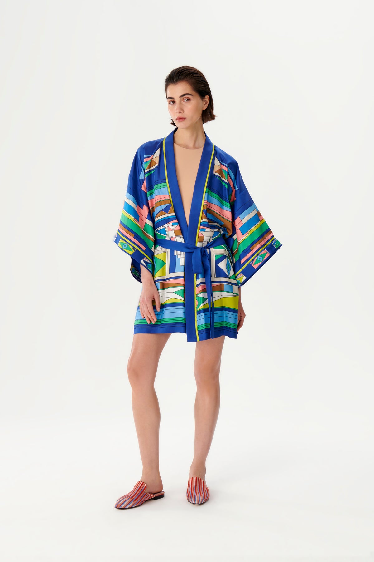 Zeugma Kaleydoskopik Kısa İpek Kimono