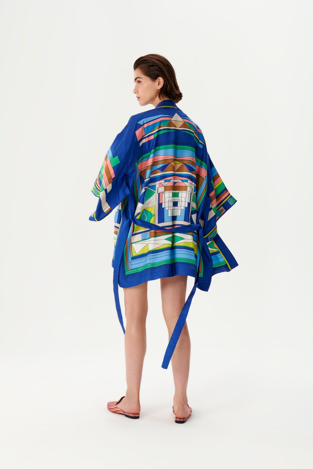 Zeugma Kaleydoskopik Kısa İpek Kimono