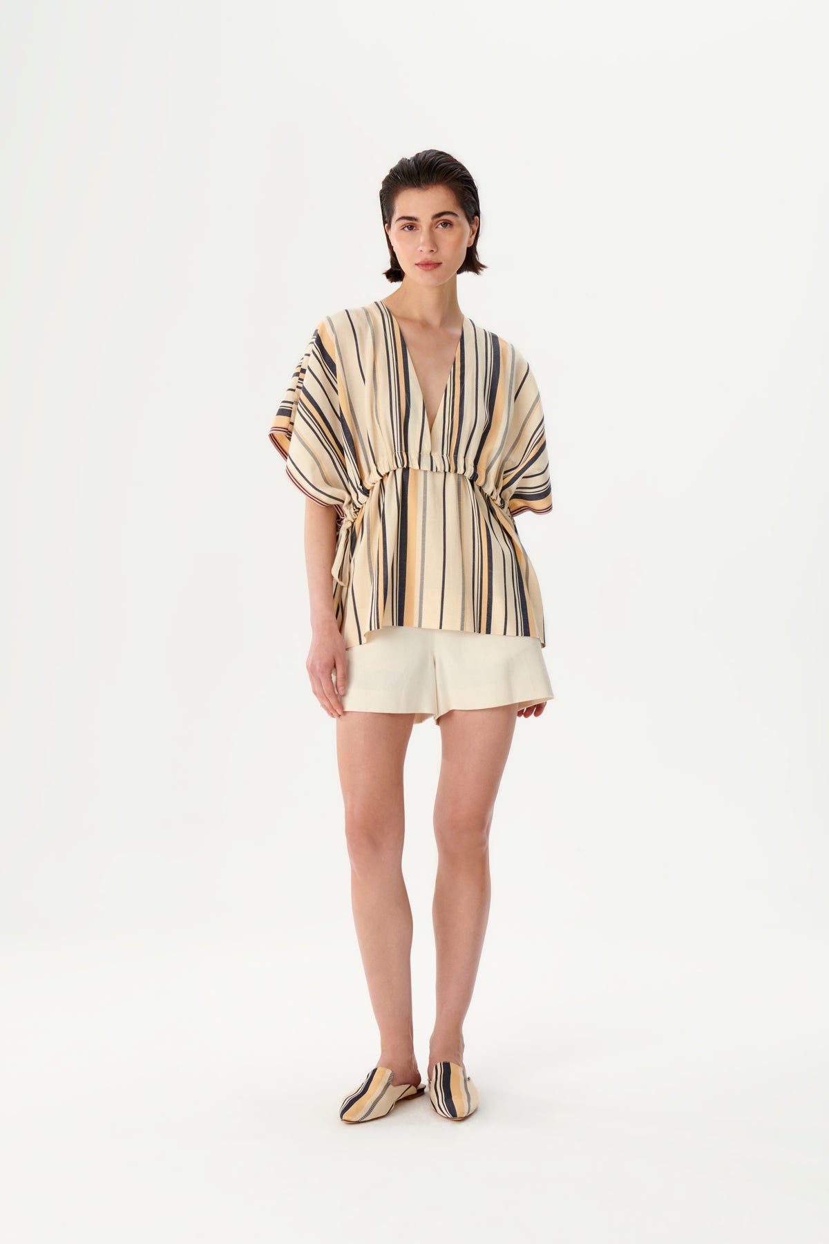 Beli Bağcık Detaylı Antibes Kutnu Bluz