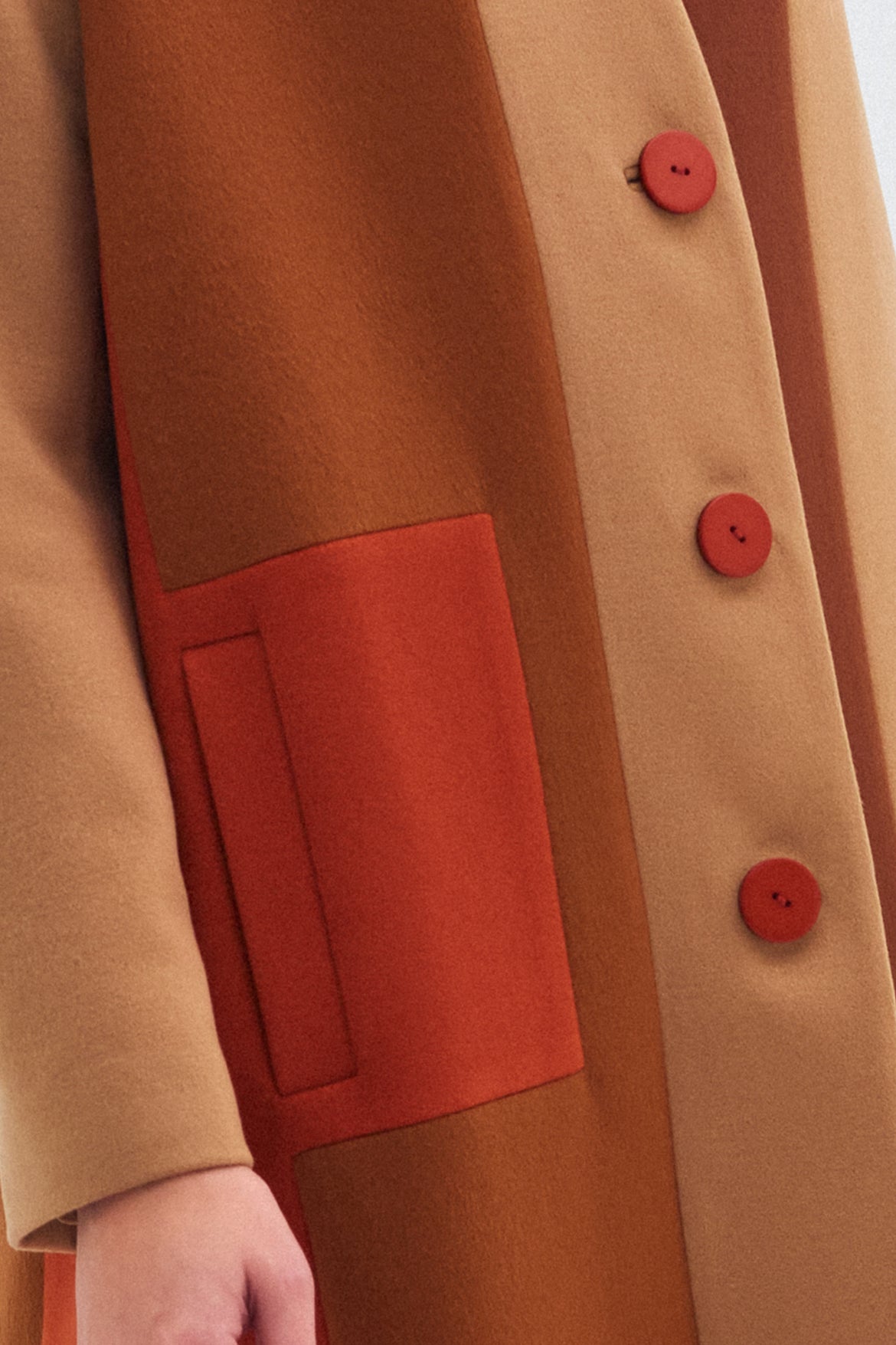 V-Neck Camel Stash Coat 