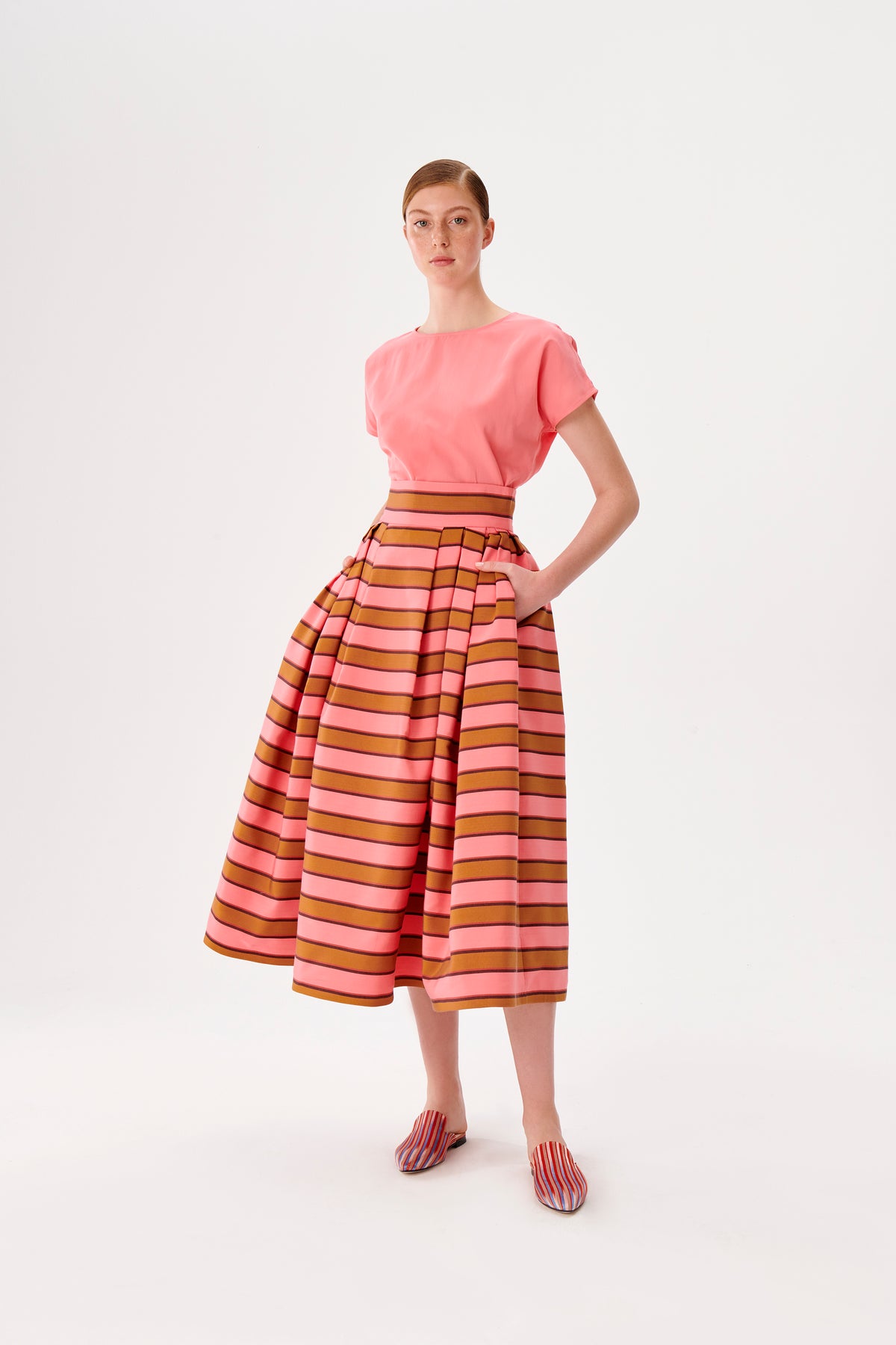 Maxi Kutnu Pink-Brown Skirt