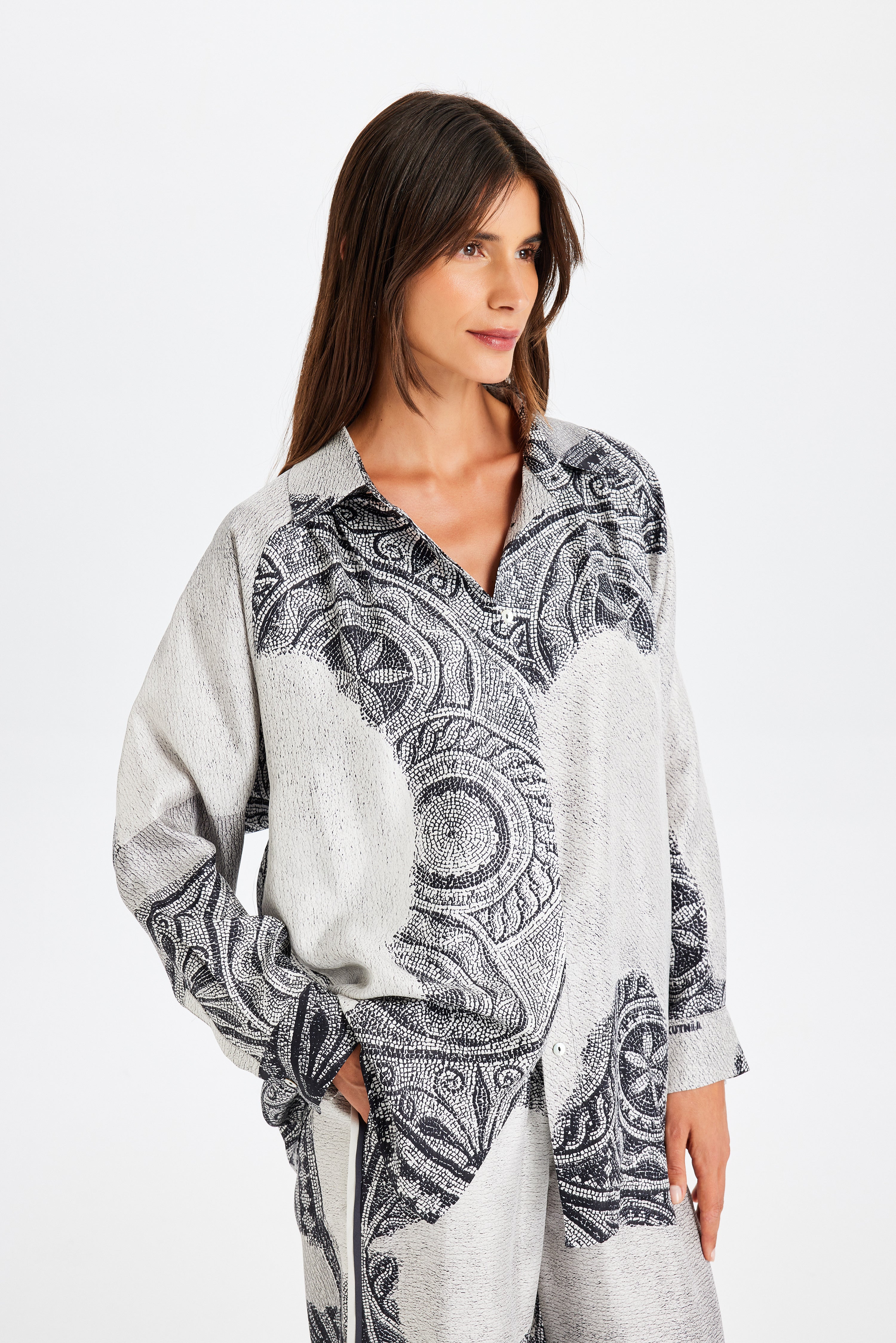 Zeugma Roba Detaylı İpek Gömlek