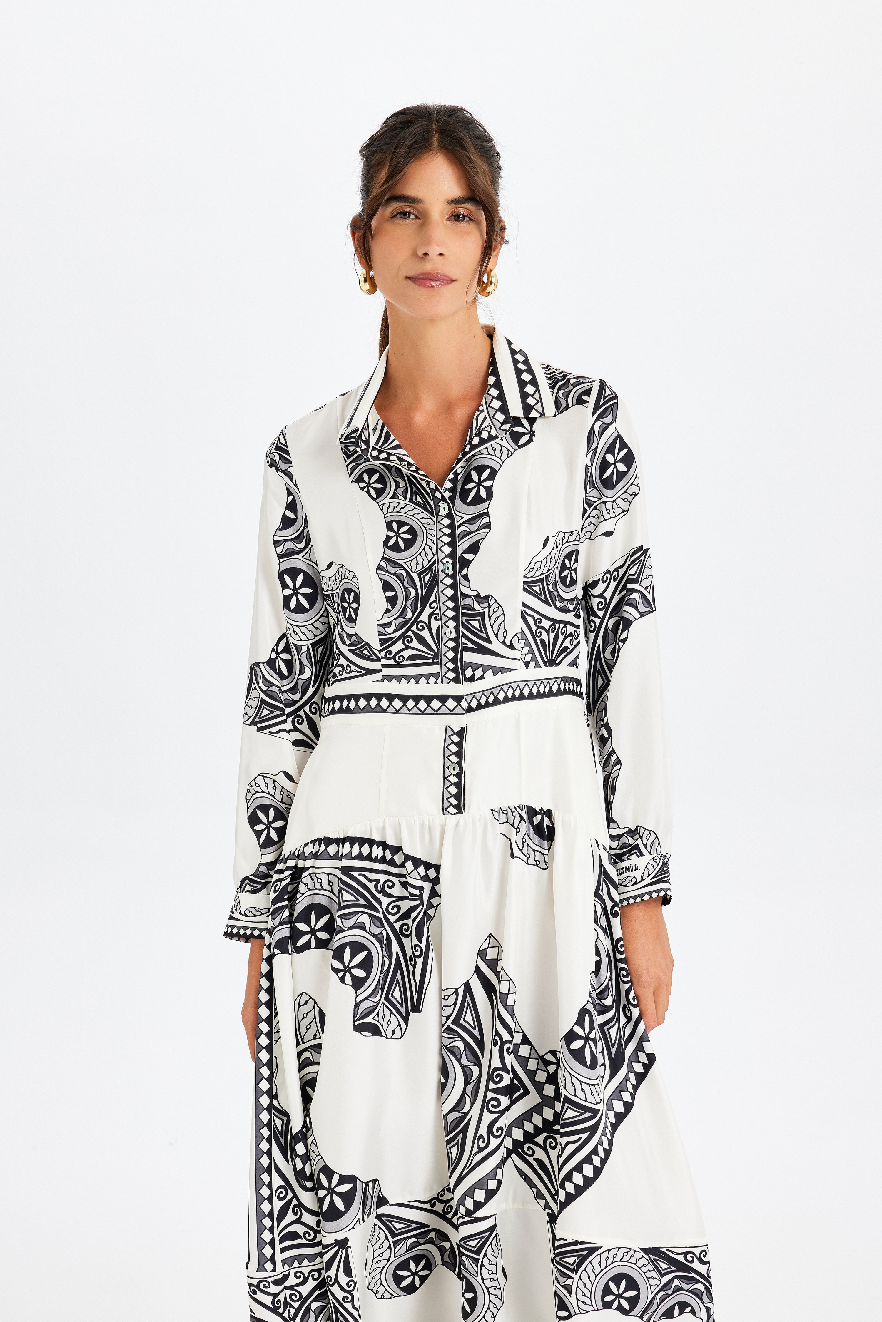 Zeugma İpek Uzun Çan Elbise