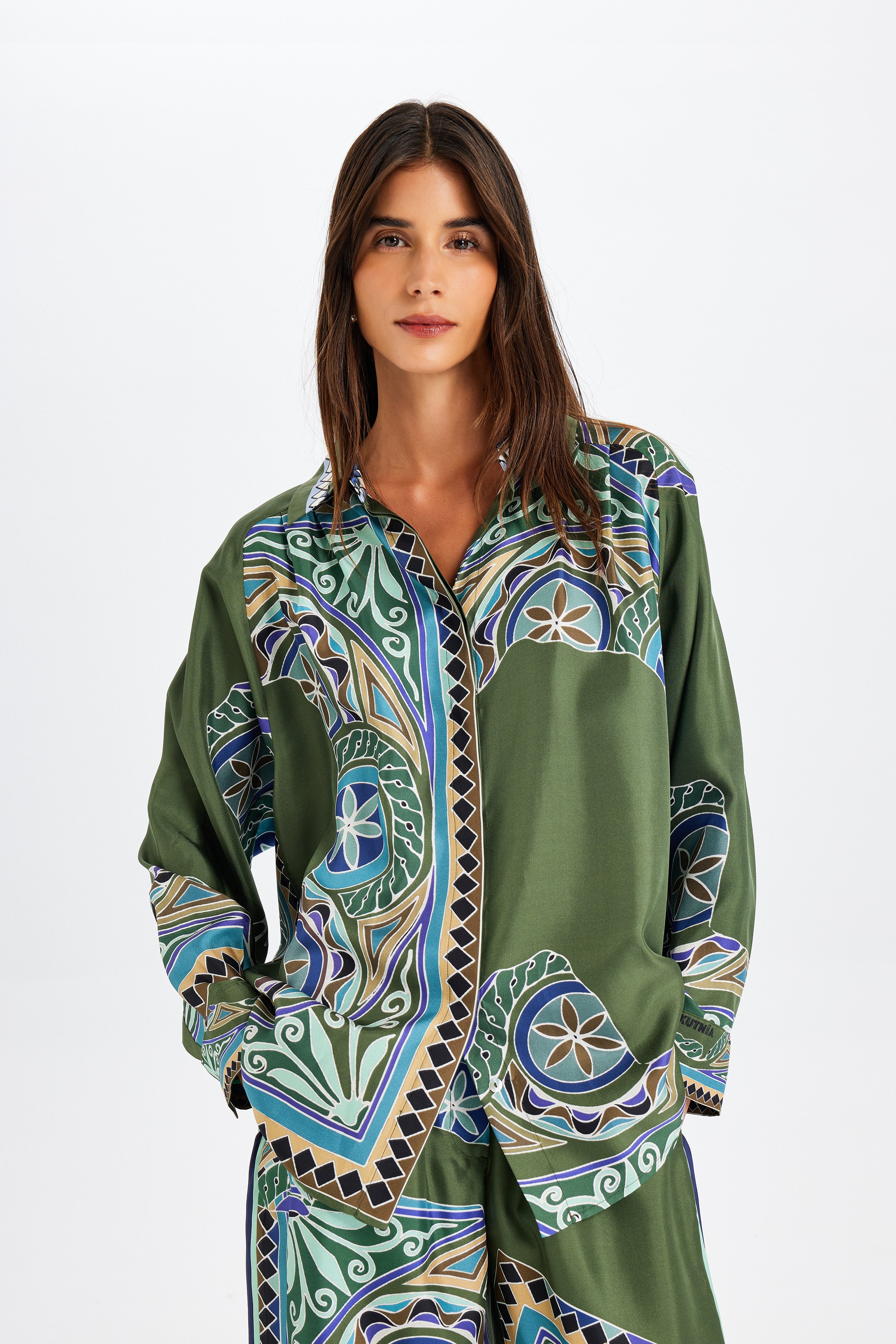 Zeugma Roba Detaylı İpek Gömlek