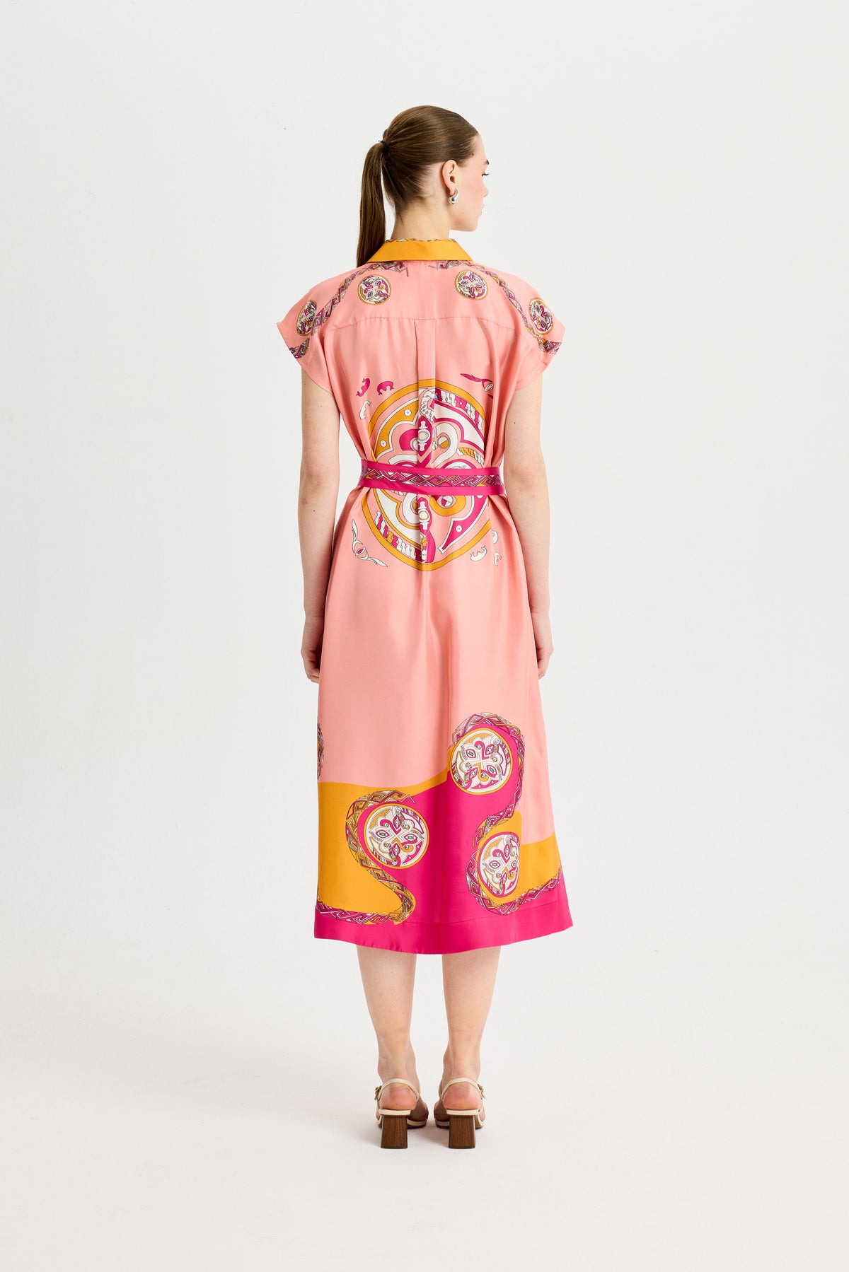 Pink Zeugma Sleeveless Silk Dress