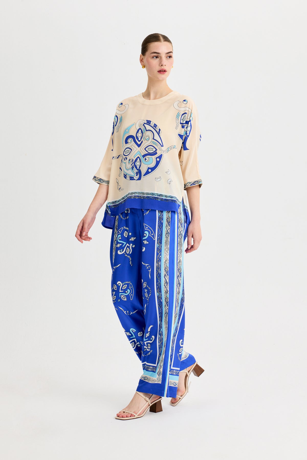Blue Zeugma Silk Blouse