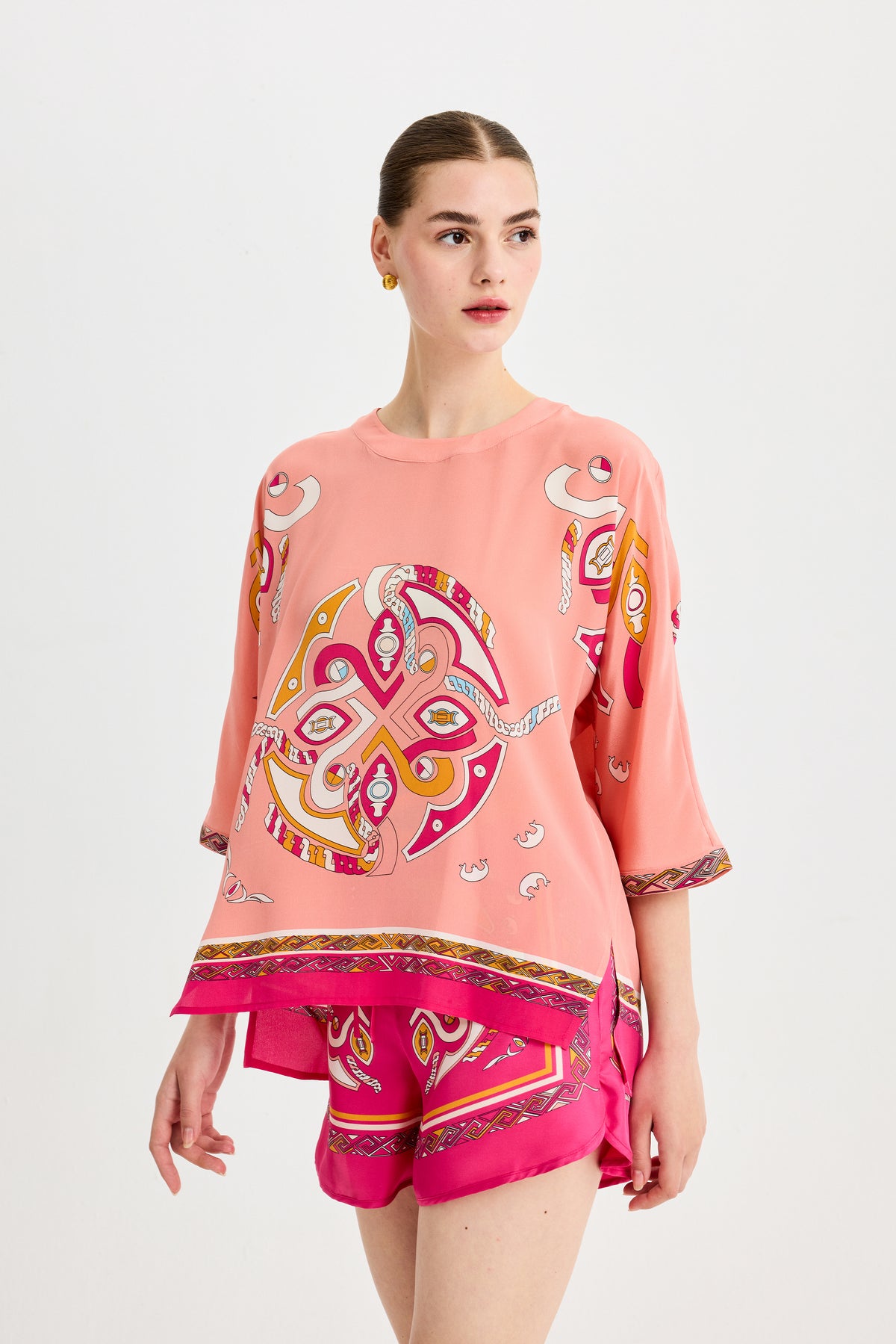 Pink Zeugma Silk Blouse