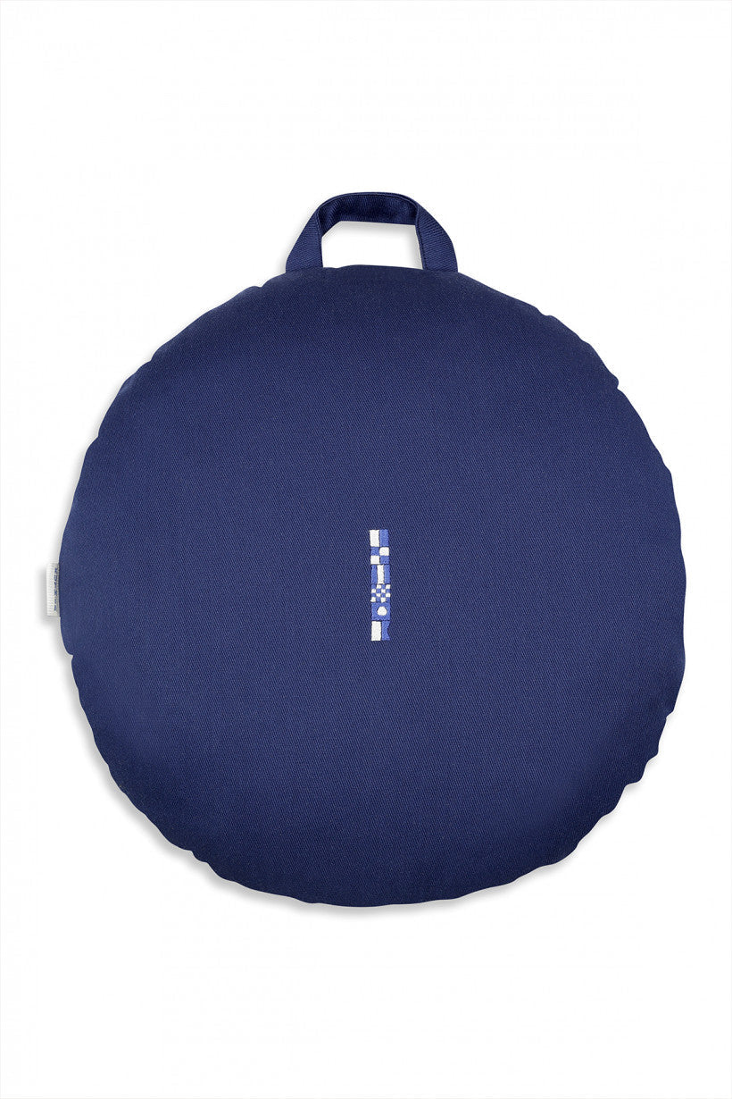 Ortakent Round Navy Blue Pillow