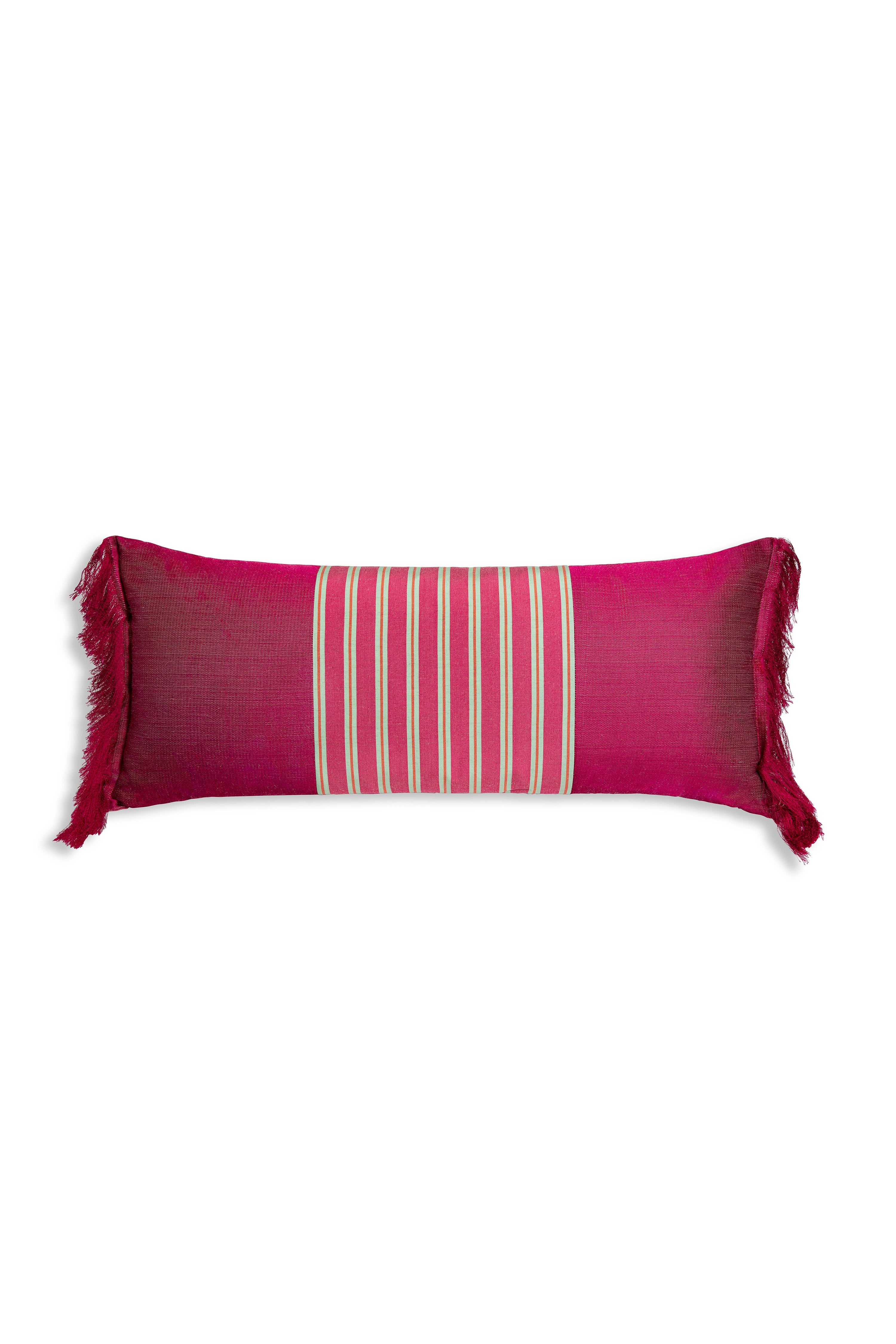 Pink Fringed Pillow